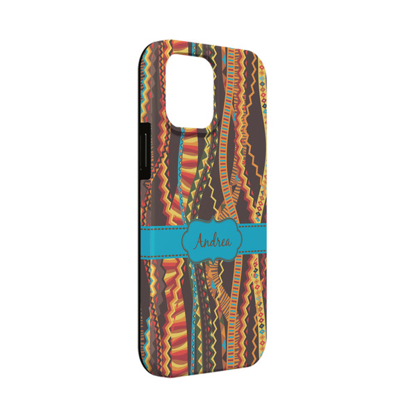 Custom Tribal Ribbons iPhone Case - Rubber Lined - iPhone 13 Mini (Personalized)