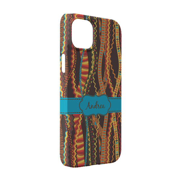 Custom Tribal Ribbons iPhone Case - Plastic - iPhone 14 (Personalized)