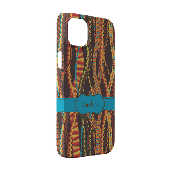 Custom Tribal Ribbons iPhone Case - Plastic - iPhone 14 Pro (Personalized)