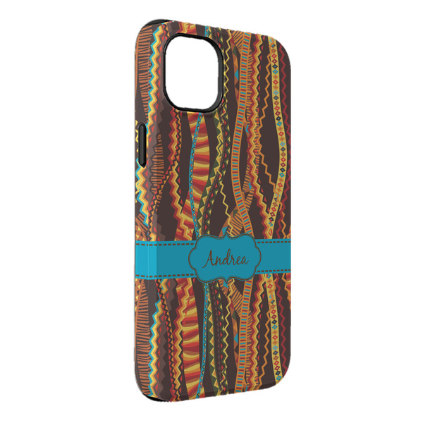 Custom Tribal Ribbons iPhone Case - Rubber Lined - iPhone 14 Pro Max (Personalized)