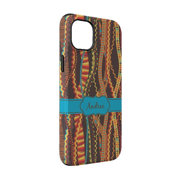 Custom Tribal Ribbons iPhone Case - Rubber Lined - iPhone 14 (Personalized)