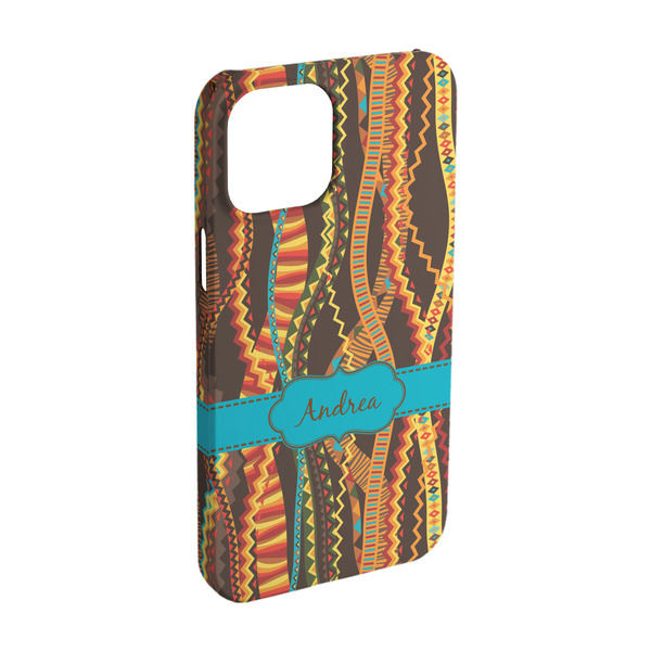 Custom Tribal Ribbons iPhone Case - Plastic - iPhone 15 Pro (Personalized)