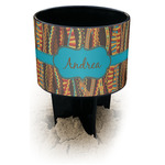 Tribal Ribbons Black Beach Spiker Drink Holder (Personalized)