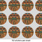 African Lions & Elephants 1" Multipurpose Round Labels - Sheet