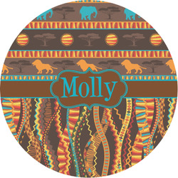 African Lions & Elephants Multipurpose Round Labels - 1" (Personalized)