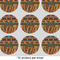 African Lions & Elephants 2" Multipurpose Round Labels - Sheet