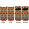 African Lions & Elephants Adult Ankle Socks - Double Pair - Front and Back - Apvl