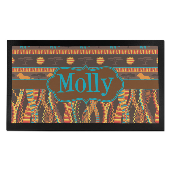 Custom African Lions & Elephants Bar Mat - Small (Personalized)