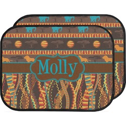 African Lions & Elephants Car Floor Mats (Back Seat) (Personalized)