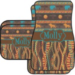 African Lions & Elephants Car Floor Mats Set - 2 Front & 2 Back (Personalized)