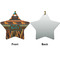 African Lions & Elephants Ceramic Flat Ornament - Star Front & Back (APPROVAL)