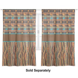 African Lions & Elephants Curtain Panel - Custom Size