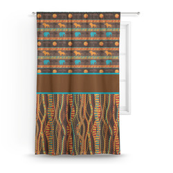 African Lions & Elephants Curtain Panel - Custom Size