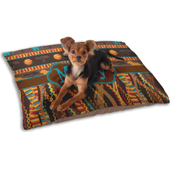 African Lions & Elephants Dog Bed - Small w/ Name or Text