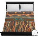 African Lions & Elephants Duvet Cover - Full / Queen (Personalized)