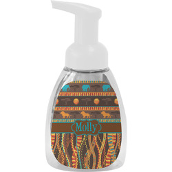 African Lions & Elephants Foam Soap Bottle - White (Personalized)