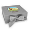 African Lions & Elephants Gift Boxes with Magnetic Lid - Silver - Front