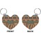 African Lions & Elephants Heart Keychain (Front + Back)