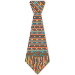 African Lions & Elephants Iron On Tie - 4 Sizes w/ Name or Text