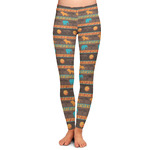 African Lions & Elephants Ladies Leggings - Large