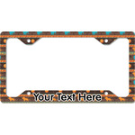 African Lions & Elephants License Plate Frame - Style C (Personalized)