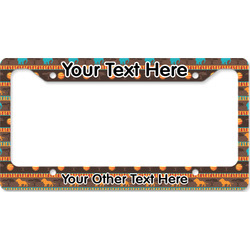African Lions & Elephants License Plate Frame - Style B (Personalized)