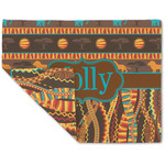 African Lions & Elephants Double-Sided Linen Placemat - Single w/ Name or Text