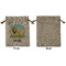 African Lions & Elephants Medium Burlap Gift Bag - Front Approval