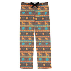 African Lions & Elephants Mens Pajama Pants - XS