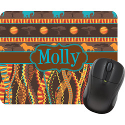African Lions & Elephants Rectangular Mouse Pad (Personalized)
