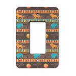 African Lions & Elephants Rocker Style Light Switch Cover - Single Switch