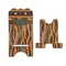 African Lions & Elephants Stylized Phone Stand - Front & Back - Large