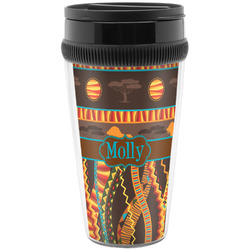 African Lions & Elephants Acrylic Travel Mug without Handle (Personalized)