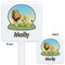 African Lions & Elephants White Plastic Stir Stick - Double Sided - Approval