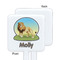 African Lions & Elephants White Plastic Stir Stick - Single Sided - Square - Approval