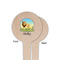 African Lions & Elephants Wooden 4" Food Pick - Round - Single Sided - Front & Back