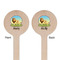 African Lions & Elephants Wooden 6" Stir Stick - Round - Double Sided - Front & Back