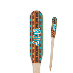African Lions & Elephants Paddle Wooden Food Picks - Single Sided (Personalized)
