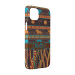 African Lions & Elephants iPhone Case - Plastic - iPhone 14 Pro (Personalized)