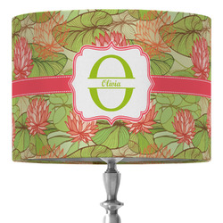 Lily Pads 16" Drum Lamp Shade - Fabric (Personalized)