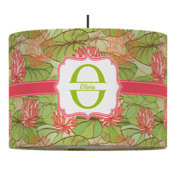Lily Pads 16" Drum Pendant Lamp - Fabric (Personalized)