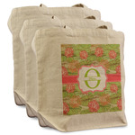 Lily Pads Reusable Cotton Grocery Bags - Set of 3 (Personalized)