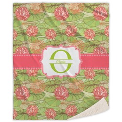 Lily Pads Sherpa Throw Blanket - 50"x60" (Personalized)
