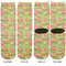 Lily Pads Adult Crew Socks - Double Pair - Front and Back - Apvl