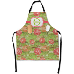 Lily Pads Apron With Pockets w/ Name and Initial