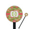 Lily Pads Black Plastic 5.5" Stir Stick - Round - Closeup