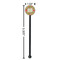 Lily Pads Black Plastic 5.5" Stir Stick - Round - Dimensions