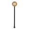 Lily Pads Black Plastic 5.5" Stir Stick - Round - Single Stick