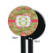 Lily Pads Black Plastic 5.5" Stir Stick - Single Sided - Round - Front & Back