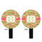 Lily Pads Black Plastic 7" Stir Stick - Double Sided - Round - Front & Back